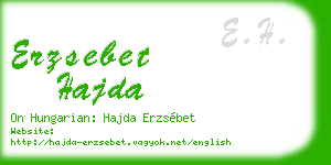 erzsebet hajda business card