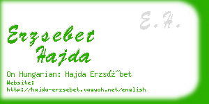 erzsebet hajda business card